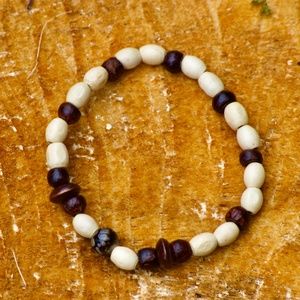 ROOTED:  Wood Beaded Bracelet